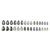 Mkwntg 24Pcs Dark Press on Nails Medium Almond Fake Nails