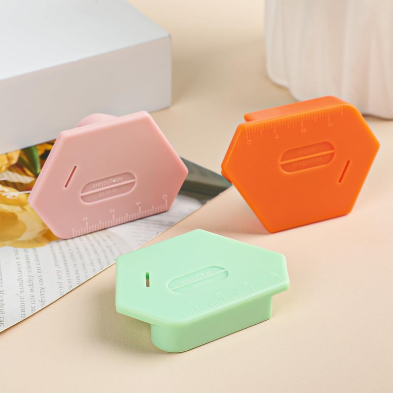 Calkkrer Pack of 3 Magnetic Seam Guide, Polygonal Hem Aid,