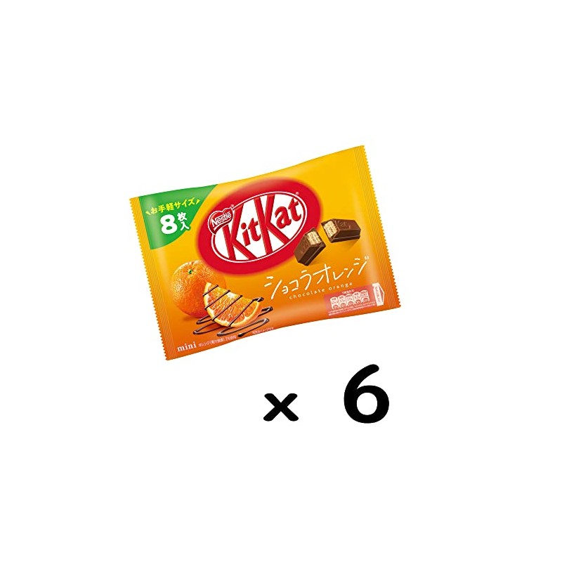 Nestle Japan Kit Kat Mini Chocolat Orange, 8 Sheets x