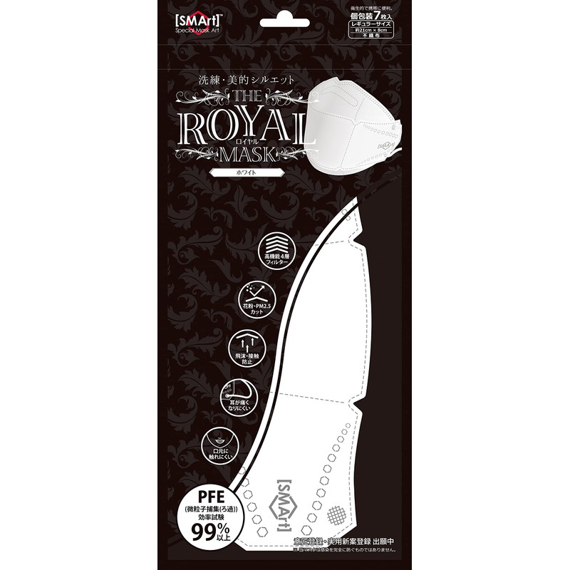 Advanced SMArt SIR-03 Royal Masks, Pack of 7, Regular Size,
