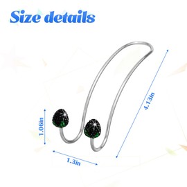 BESULEN Strawberry Car Decor Hooks, 2 Pack Bling Diamond Seat Back Organizers, Auto Headrest Storage Hangers Hooks for Purse Handbag Clothes Grocery, Universal Car Accessories for Women (Black)