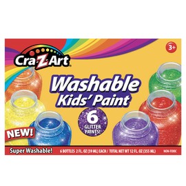 Cra-Z-Art Glitter Washable Kid's Paint 2oz 6 Color Set