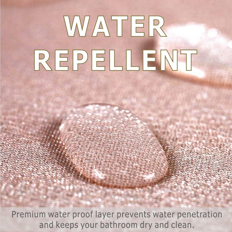 Popkozzi Blush Pink Shower Curtain: 84 Inch Glitter Sparkle Bling