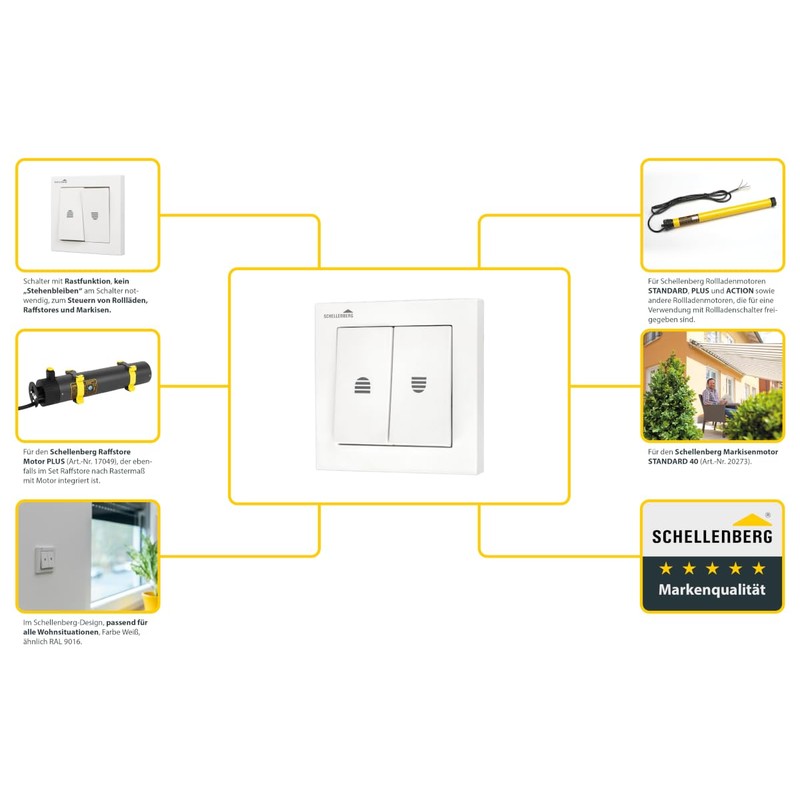 Schellenberg 25006 Roller Blind Switch for Flush-Mounting