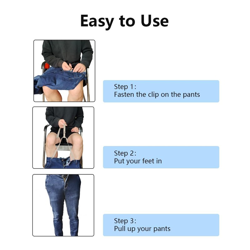 2PCS Clip and Pull Dressing Aid，Dressing Aid for Pants, Dressing