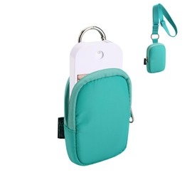 Beautyflier Pocket Hand Sanitizer Spray Case for Touchland Power Mist and Glow Mist 1FL OZ, Zipper Pouch for Hand Sanitizer Spray Bottle, with Removable Neck Strap, Great for Travel (Light Blue)