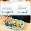 Ehucon Non-Slip Adaptive Scoop Plate with Extra Wall, Leak-proof Melamine