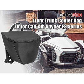 BAKAFOH Front Trunk Luggage Bag Frunk Organizer Built-in Liner Cooler Bag w/Handle and Shoulder Straps for Can Am Spyder F3 F3-L F3-S F3-T Models Insulated Waterproof Storage Accessories