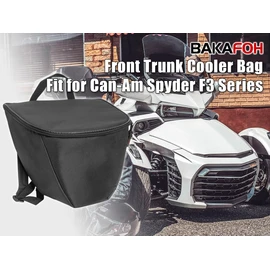BAKAFOH Front Trunk Luggage Bag Frunk Organizer Built-in Liner Cooler Bag w/Handle and Shoulder Straps for Can Am Spyder F3 F3-L F3-S F3-T Models Insulated Waterproof Storage Accessories
