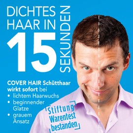 COVER HAIR - Probiergröße Streuhaar 5g in Naturblond | kompakte Schütthaar Reisegröße | Nat. Blond