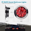 Partsam 10Pcs Red 4" Inch Round LED Trailer Tail Lights