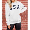 Dressmine America Shirts for Women Long Sleeve Crewneck Sweatshirts Graphic
