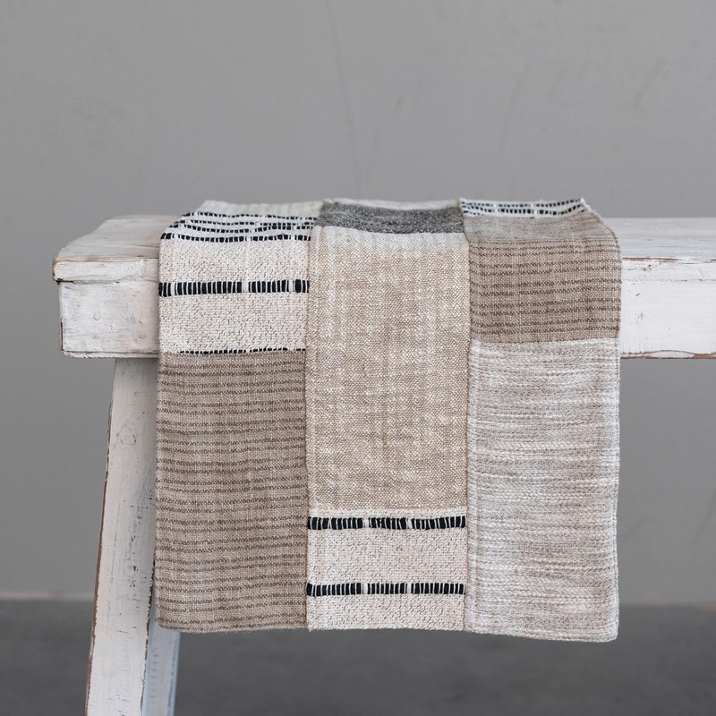 Creative Co-Op Cotton Patchwork Design, Multicolor Table Runner, Multi