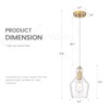Emliviar 11 Inch Farmhouse Pendant Light Fixture, 1-Light Hanging Kitchen
