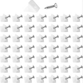 50PCS Drawer Supports for Sagging Drawers Repair Kit with Screws - Kitchen Drawer Front Fixing Brackets - Plastic Mending Wedges - Furniture Chest Reinforcement