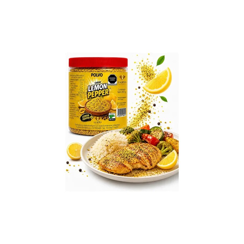 Polvo Sazonador Lemon Pepper 850 G Sabor Irresistible