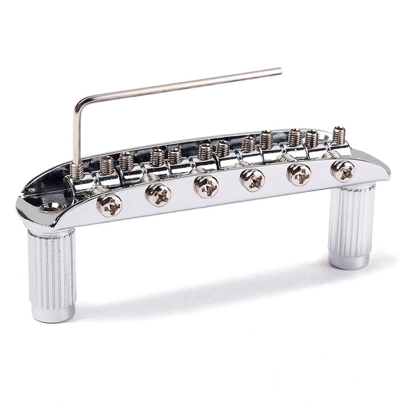 Alnicov Chrome Adjustable Saddle Bridge with Thimbles for Mustang Jaguar