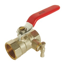 SOMATHERM FOR YOU - Ball valve with double outlet IG 26/34 - Flat reversible handle - Standard passage - Reinforced seal with 2 O-rings