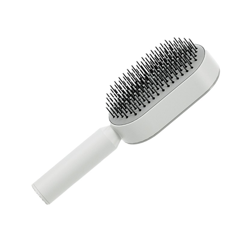 Cushion Hair Brush Self Cleaning Scalp Massage Rounded Comb Teeth