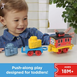 Thomas & Friends Toddler Toy My First Brake Car Bruno Push-Along Vehicle with Stacking Cargo for Preschool Kids Ages 18+ Months