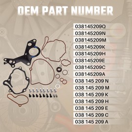 Vacuum Pump Fuel Pump Repair Kit Gasket Kit Fits A2 A3 1.4 TDI 1.9 TDI 2.0 TDI 2000-2011 Part Number 038145209Q 038145209N 038145209M 038145209K