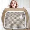 Dog Potty Tray with Raised Fences Removable Mesh Grid Pad