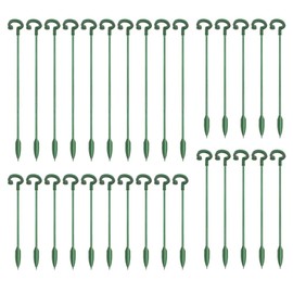 Gativs Plant Support Stakes 30 Pieces Plant Growth Fixation Solid Fibreglass Plant Holder Orchids Plant Stakes Plant Support Plant Growth Fixation Flowers Plant Stakes 17/27/37 cm