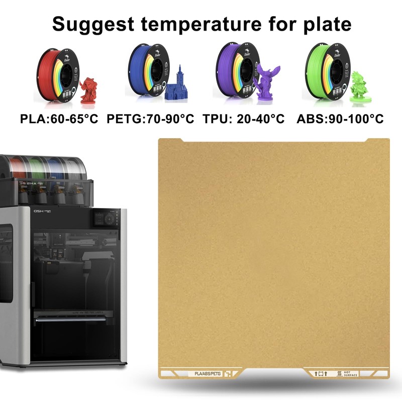 Sahvaim Same as OEM for Bambu H2D/H2S Textured PEI Plate
