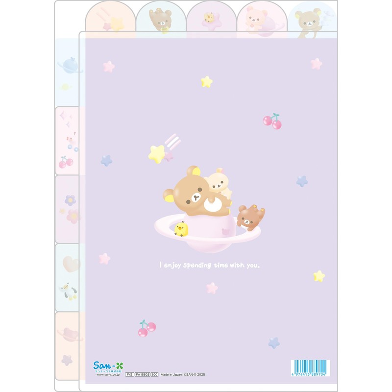 FA15502 Rilakkuma Vertical and Horizontal Index Holder (5 Pockets)