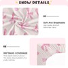 Burbuja Pink Bow Crib Sheet for Boys Girls, Fitted Crib
