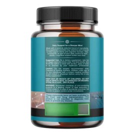 Natures Craft Nootrópico Cerebro 120 Cápsulas  Brain Nootropic Supplement with Vitamins A, B6                                                         