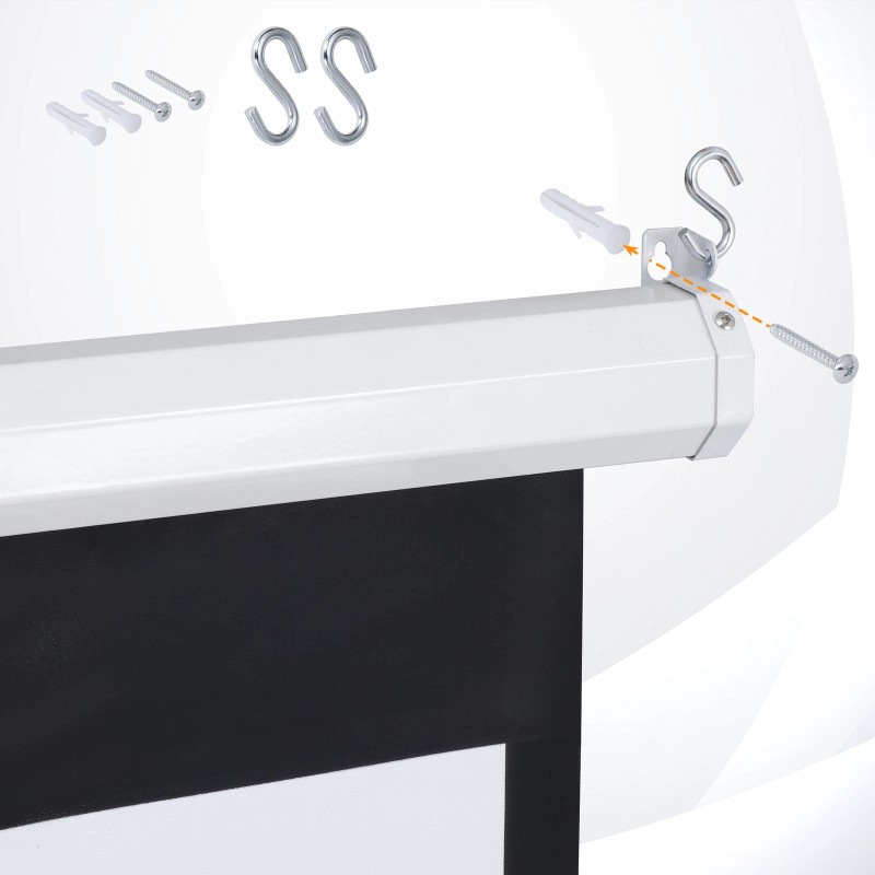 Segawe 100" Projector Screen Pull Down Manual 16:10 HD Wall