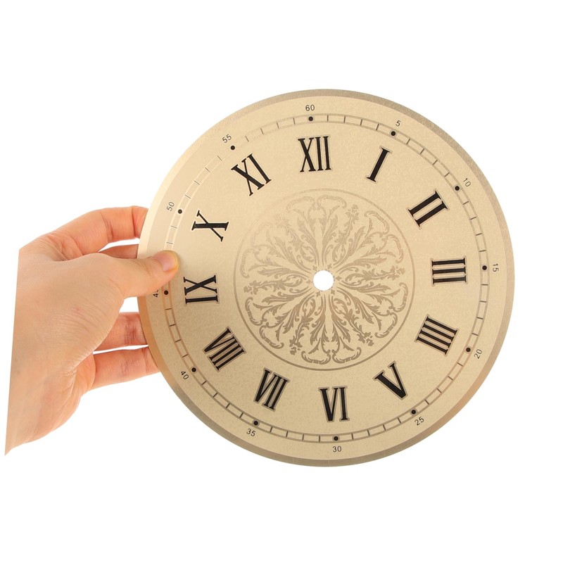 Operitacx 2pcs DIY Clock Dial Replacement Reusable Aluminum Round Dial