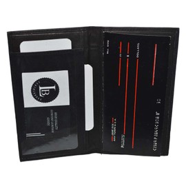 Basic Leather Checkbook Cover (Black)