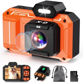 Upgraded 4K Digital Camera,HD 48MP 18X Zoom Anti Shake Auto Focus Kid Camera with 32G Card, Point and Shoot Camera Compact & Portable Video Camera for Kids, Teens, Beginners