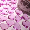 EinsSein 30x Decorative Stones Sparkling Hearts 22 mm Pink Decoration