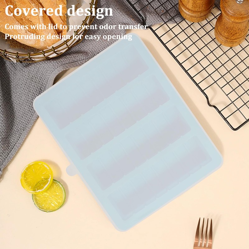 Sidosir 2PCS Butter Silicone Mold with Lid, Non-Stick Butter Mold