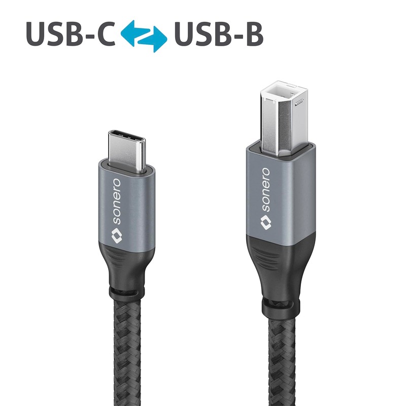 Sonero® USB 2.0 Kabel, Verbindungskabel, Druckerkabel, C-Stecker auf B-Stecker, 480