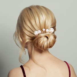Frcolor Hair Accessories, Pearl, Hair Pin, U, Hair Ornaments, 5 Types, Set of 18, Wedding Ceremonies, Hair Accessories, Graduation Ceremonies, Recitals, Women's, Girls, Hair Clips, Pearl, White