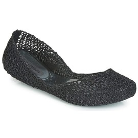 Melissa Women's Campana Papel Vii Closed Ballet Flats, Black Glitter 52682