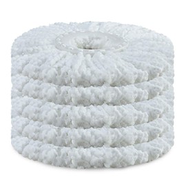 Amaou 5 Pack Spin Mop Heads, Microfiber Mop Refill Heads Suitable for 360 Spin Mop Round Shape Standard Universal Size