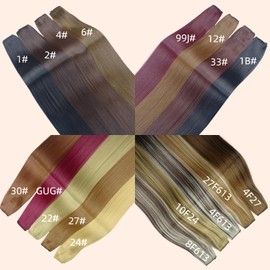 REAUTCOORS Synthetize HairExtensions 22"(55cm) Longest Straight White 3/4 Full Head One Piece 5 Clips Clip in Hair Extensions