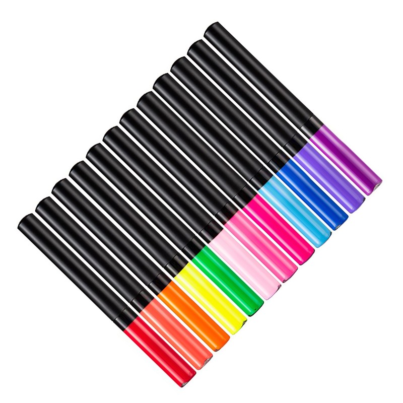 12PCS Liquid Colored Eyeliner Waterproof Fadeless Matte Eyeliner Pencil Set