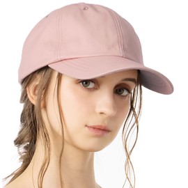 Loo&c Women's Hat, Large Size, Deep Cap, Cooling Sensation, UV Protection, UV Protection, 100% Cotton, Size Adjustable, All Seasons CAP, Pink