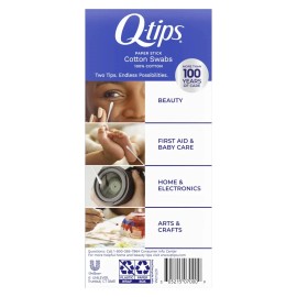 Q-tips Cotton Swabs, 100% Cotton, Durable Paper Stick, Multi-Purpose, 170 Count