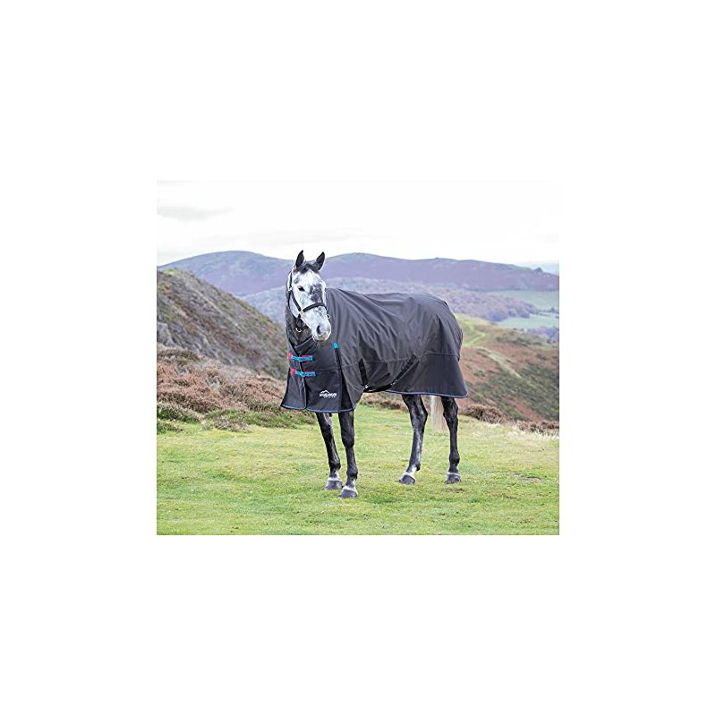 Shires Highlander 200G Mediumweight Horse/Pony Turnout Rug in Black 6'9"