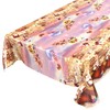 ANRO Oilcloth Tablecloth Oilcloth Tablecloth Christmas Red Christmas Round 120