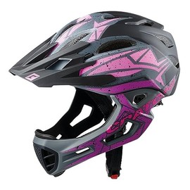Cratoni helmets GmbH Unisex - Adult C-Maniac Pro Bicycle Helmets, Black/Pink/Purple Matt, M/L
