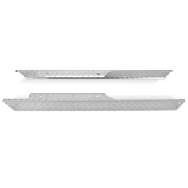 Kojem Silver Rocker Panel Diamond Compatible with 1994-2013 EZGO TXT Golf Cart Pair Aluminum Silver Side Plate Cover