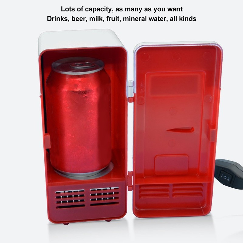 USB Mini Fridge Refrigeration Heating Freezing Travel Car Fridge Beverage